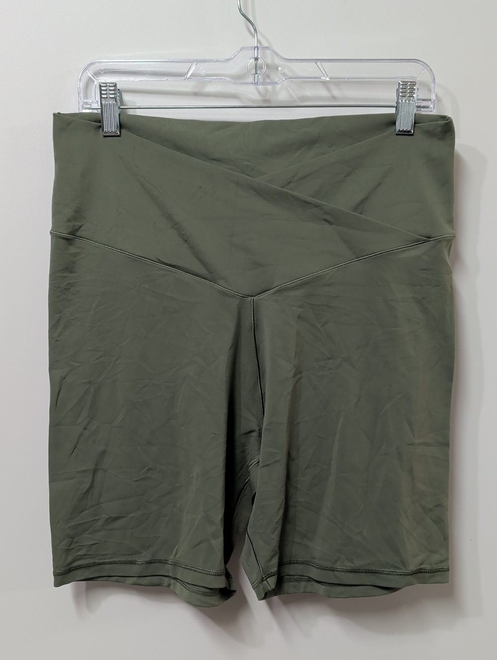 OFFLINE By Aerie Olive Green Real Me Crossover High-Waisted Bike Shorts